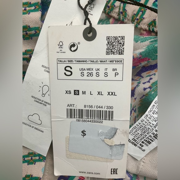 NWT Zara Teal Wide Leg Pants - Picture 4 of 8